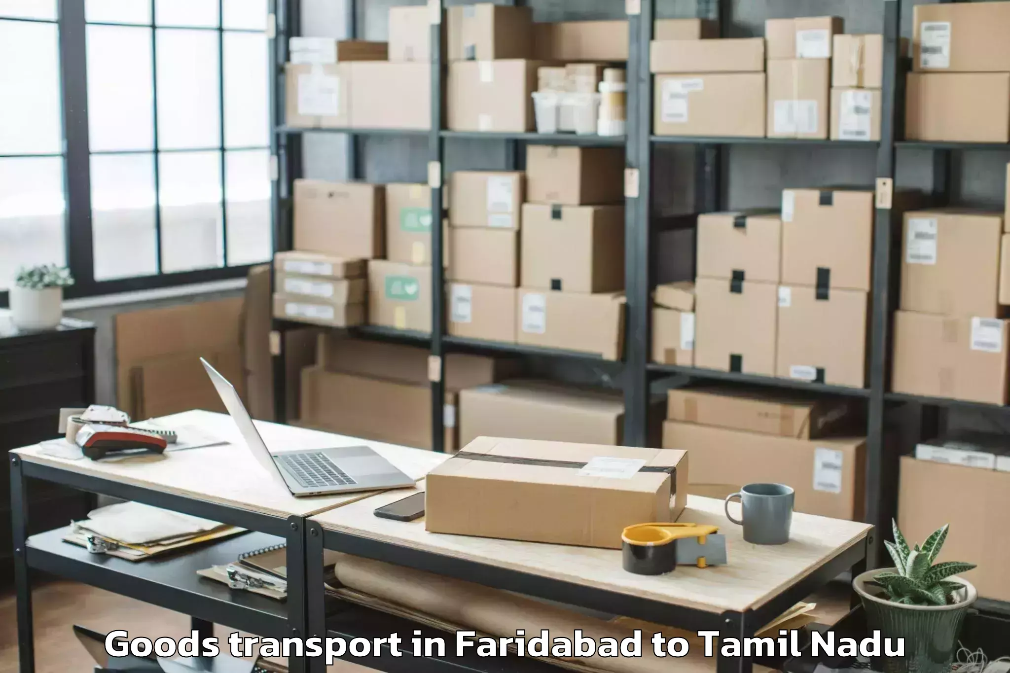 Affordable Faridabad to Turaiyur Goods Transport